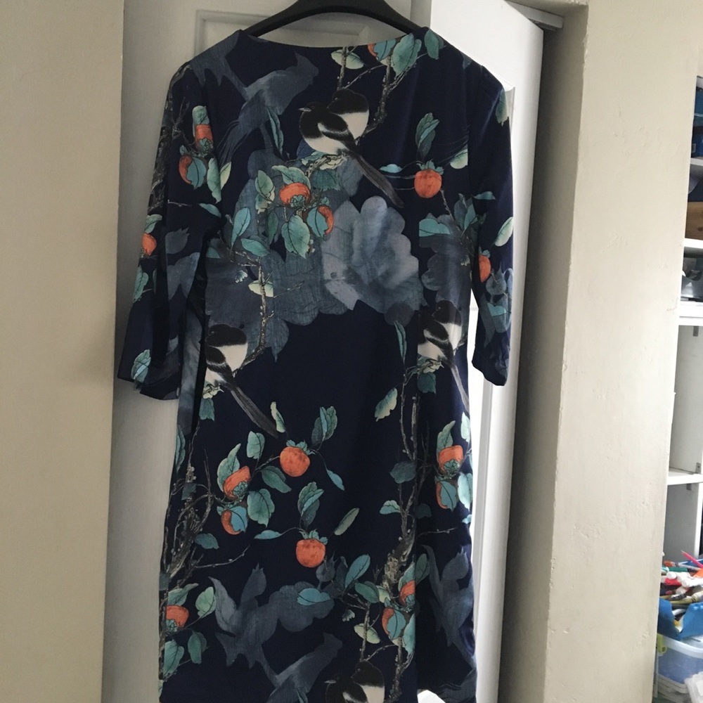Lavand Navy blue Print Dress